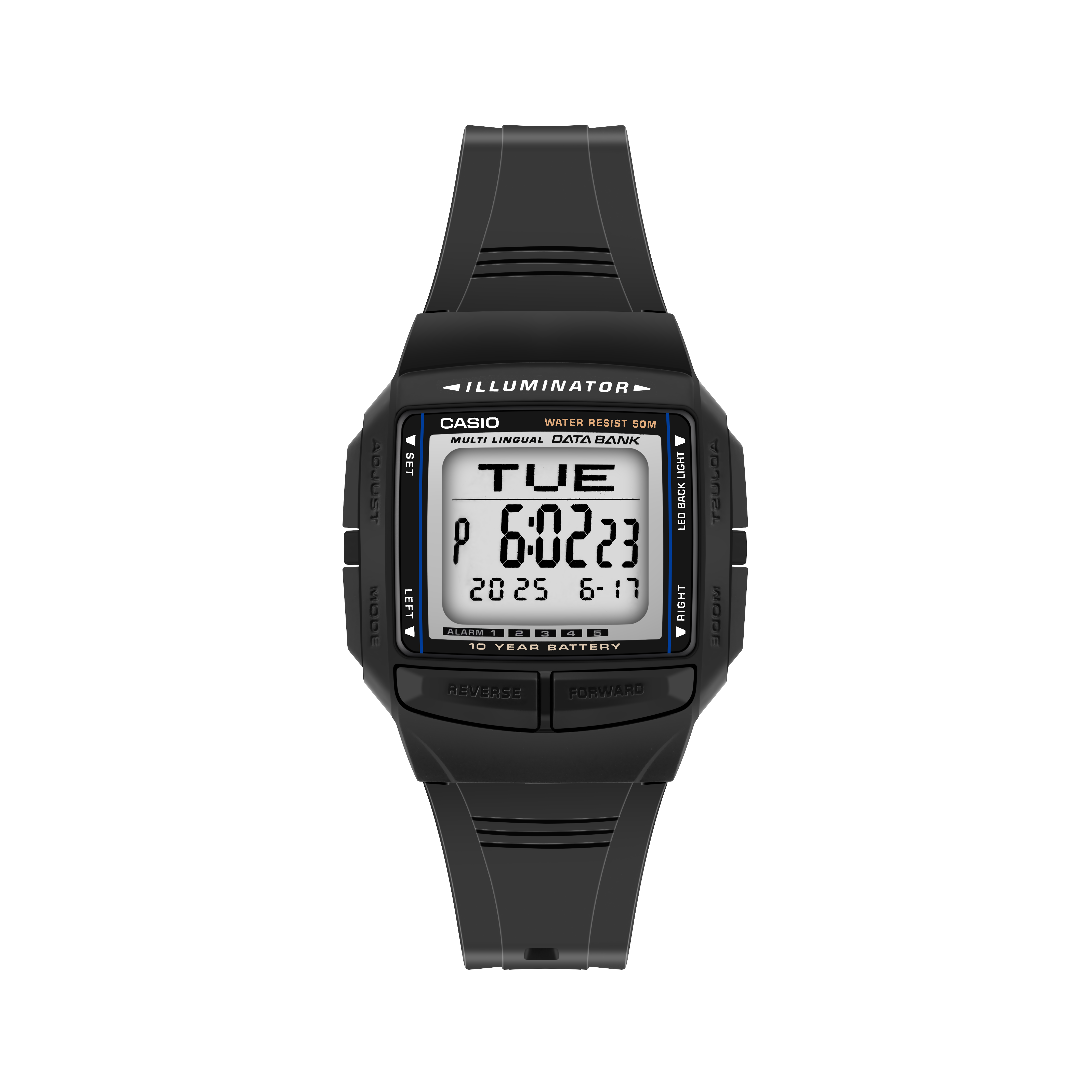 Black Rubber DB-360 Watch | Retro Sport Digital | WC Customade