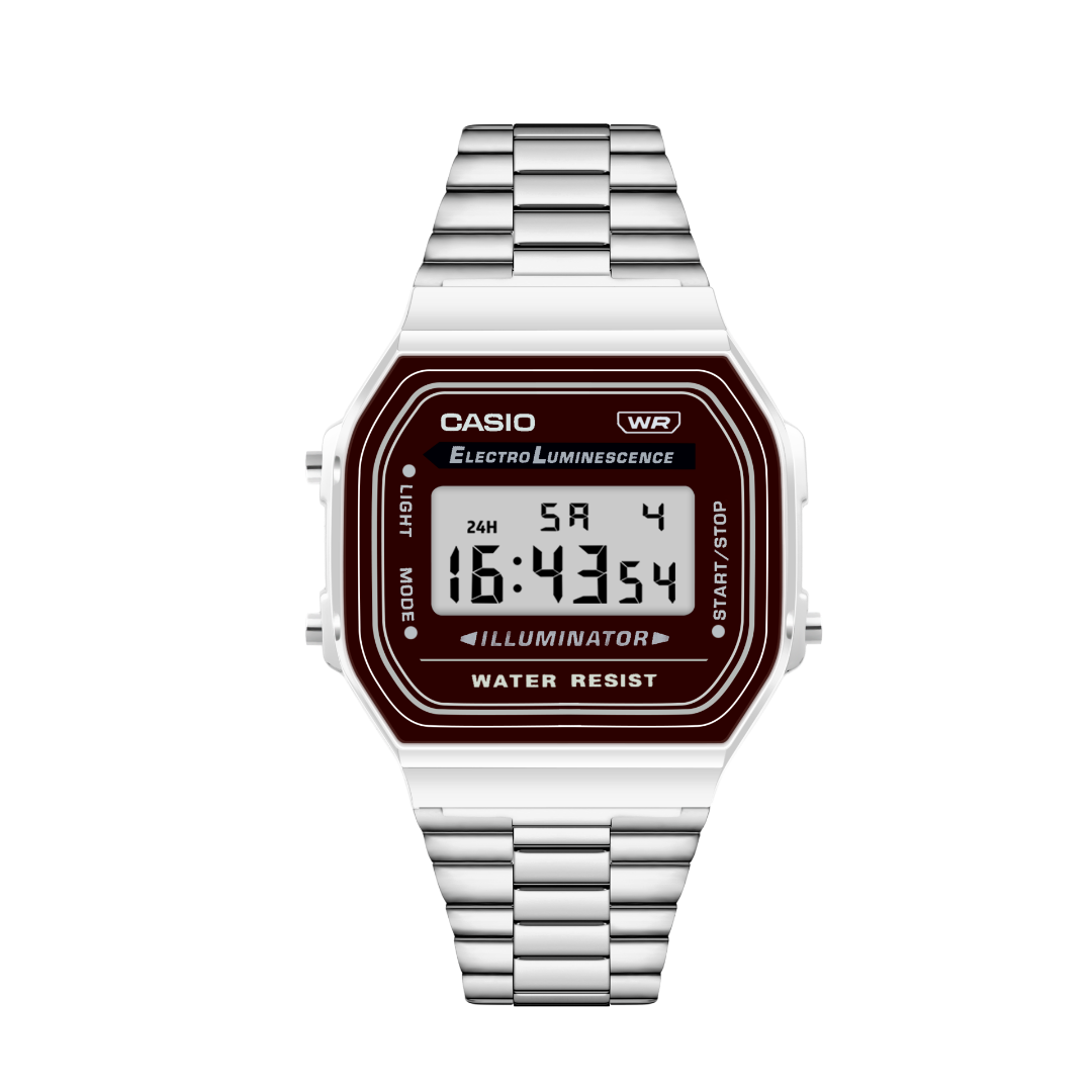 Amber Brown A168 Watch | Classic Digital Style | WC Customade