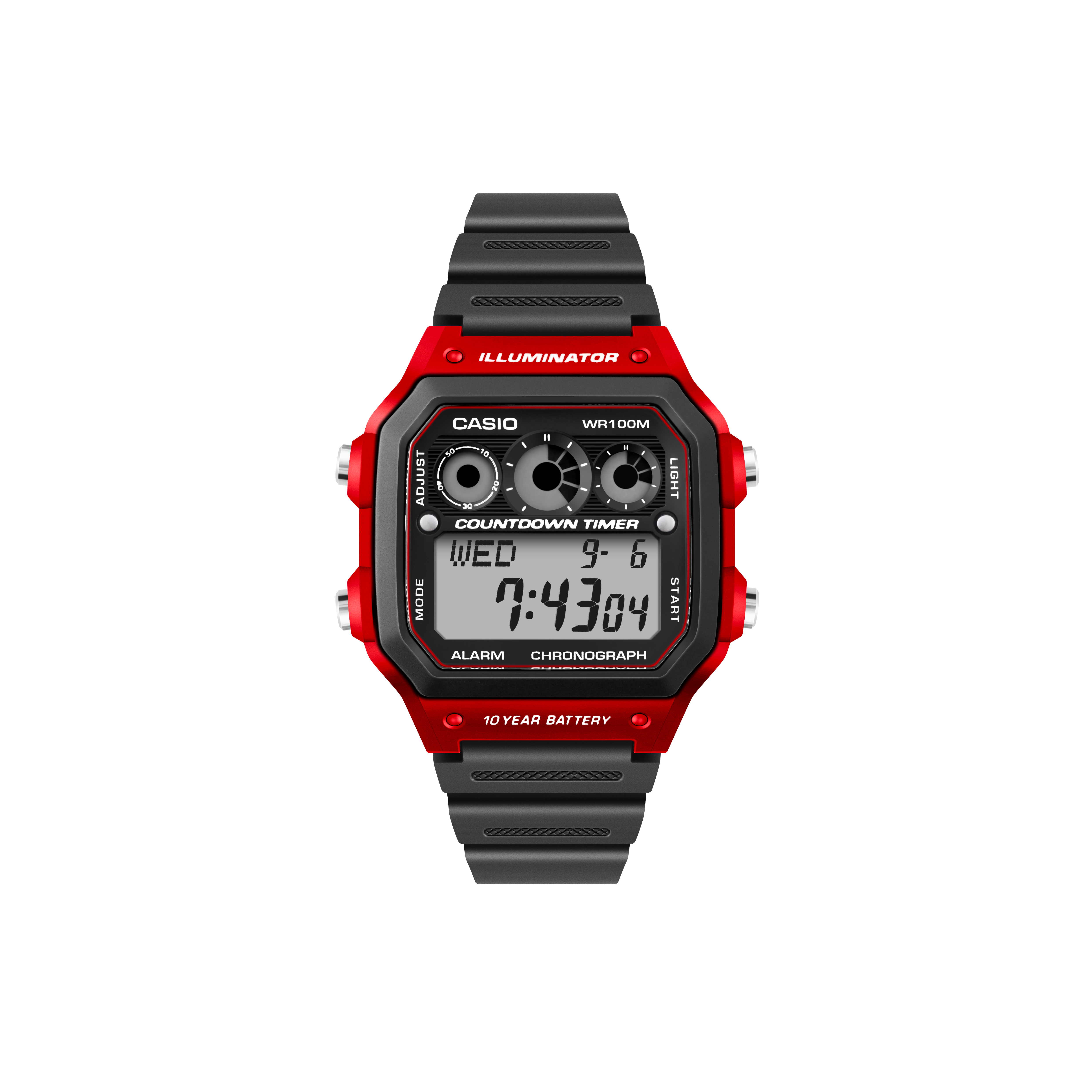 AE1300 Ruby Red | Classic Durable Watch | WC Customade