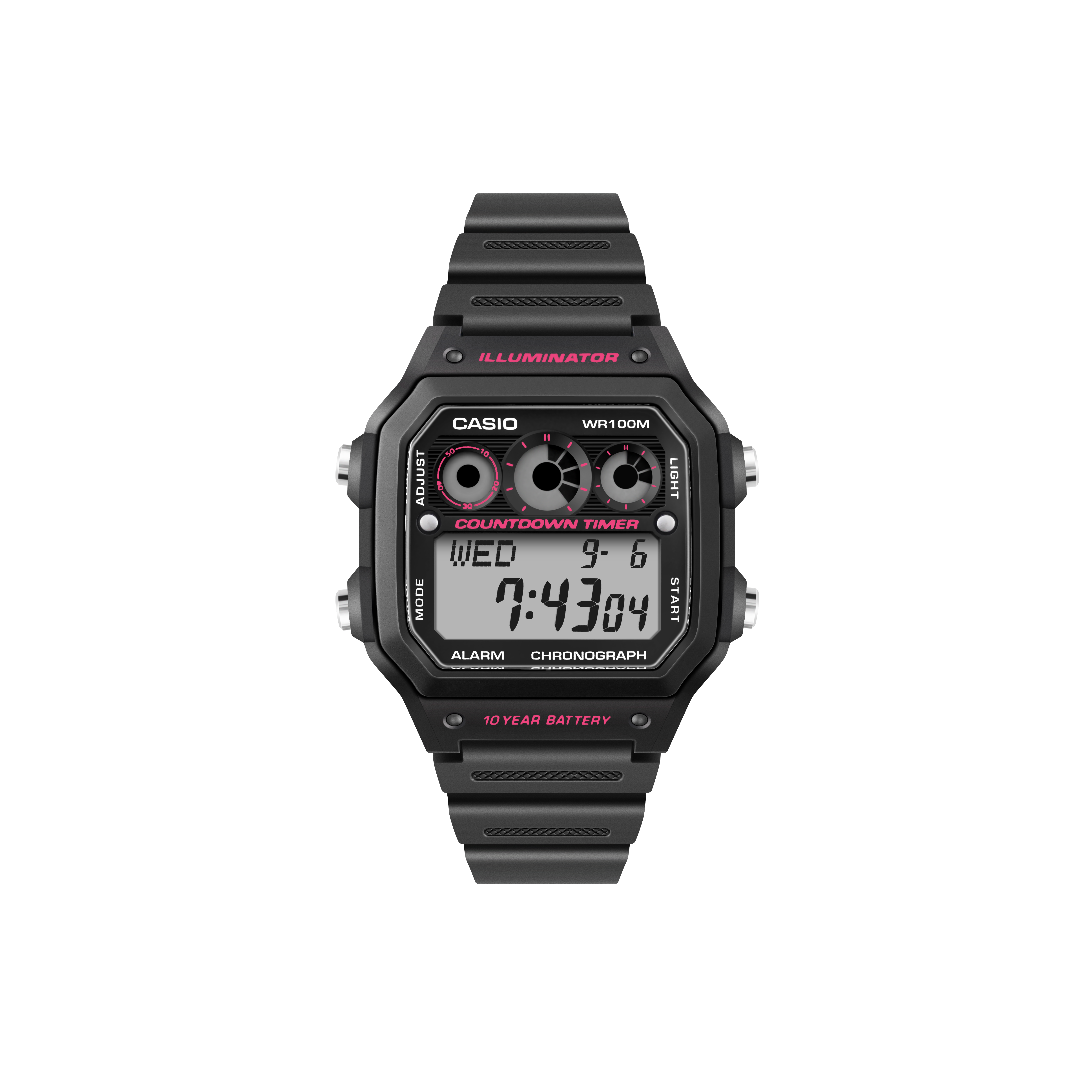 AE1300 Burgundy Watch | Classic Durable Style | WC Customade