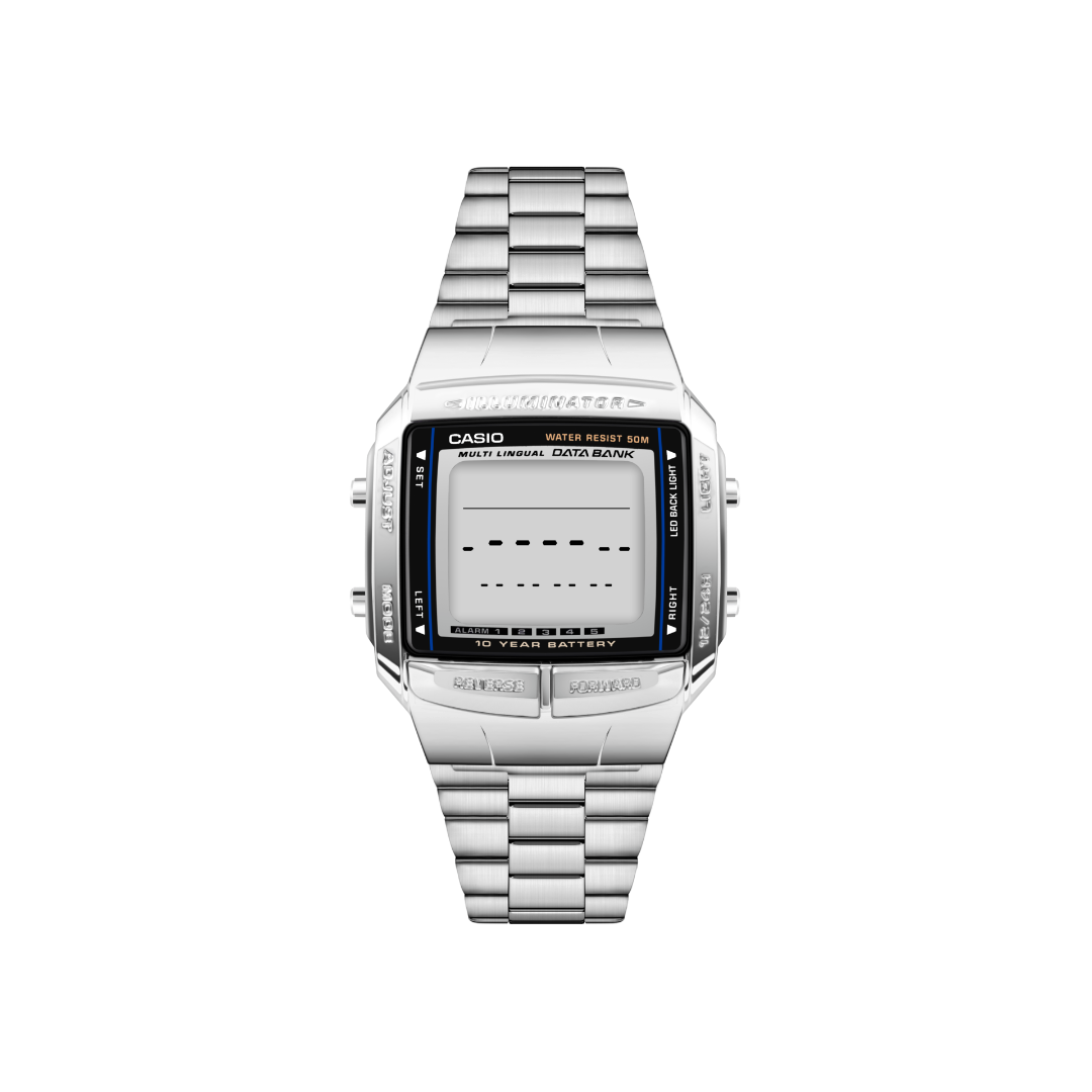 Silver DB-360 Watch | Classic Retro Digital | WC Customade
