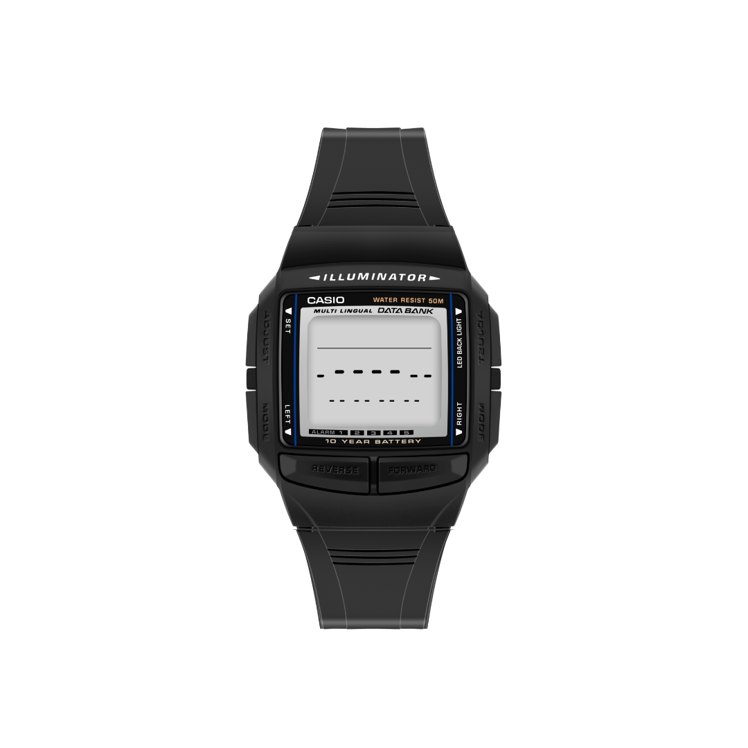 Black Rubber DB-360 Watch | Retro Sport Digital | WC Customade