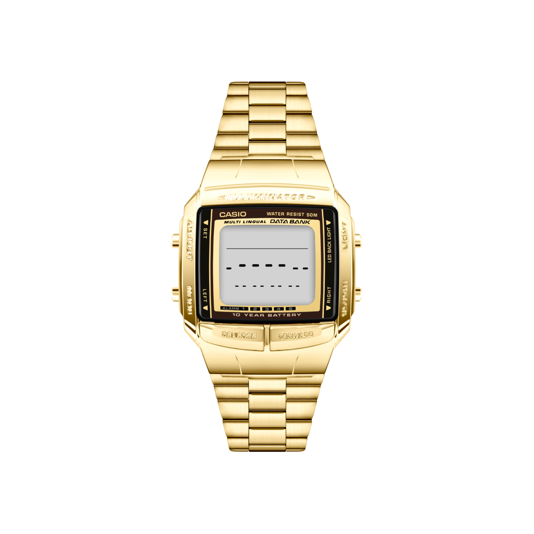 Gold DB-360 Watch | Retro Digital Style | WC Customade